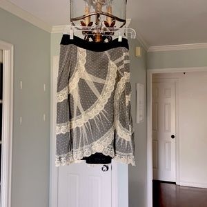 Velvet and Lace Anthropologie Skirt by Viola